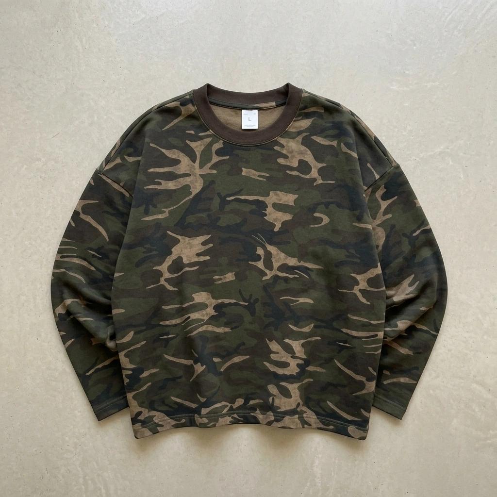 Green Camo Crewneck Sweatshirt 1